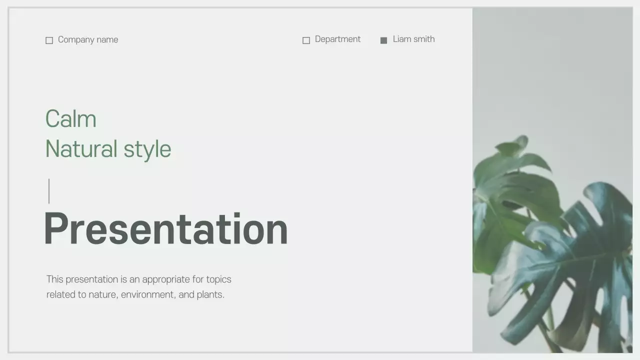 Green Minimal Nature Presentation