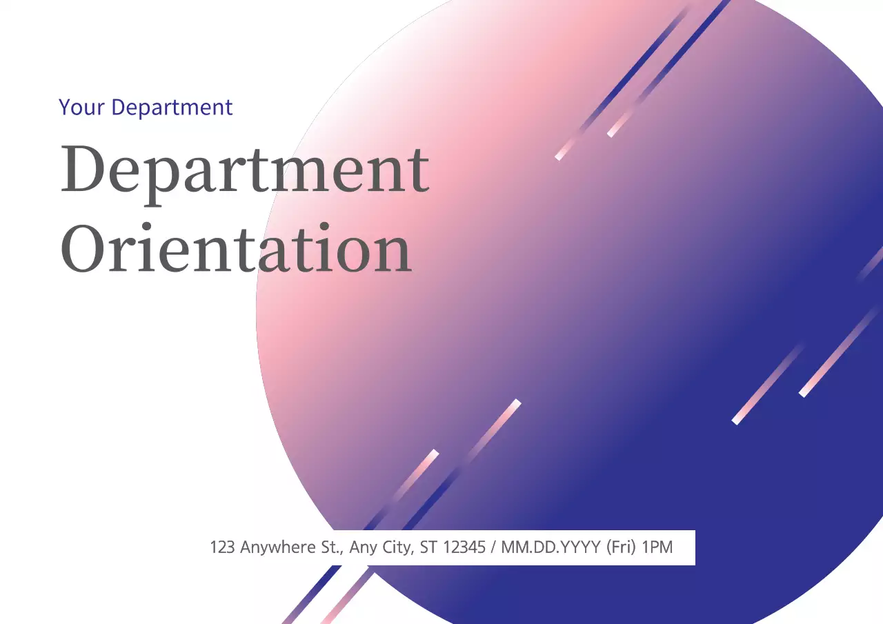 Poster Pengumuman Orientasi Abstrak Merah Muda