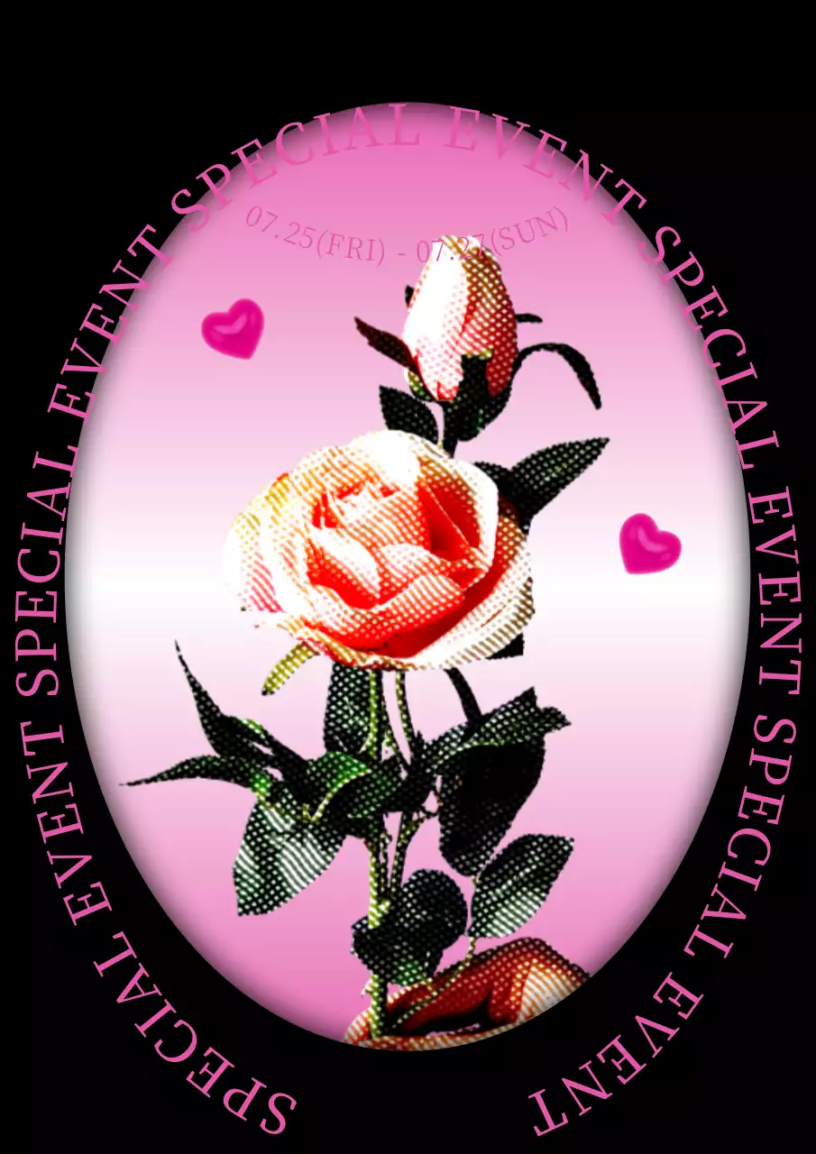 黒 上品 花 ポスター