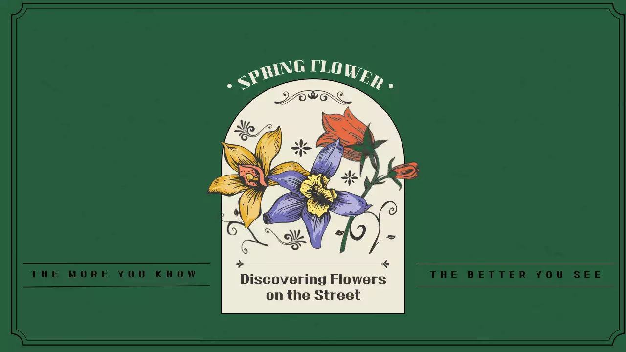 Introducing vintage spring flowers in green and beige