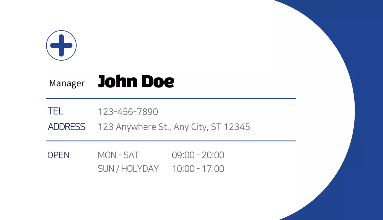 Blue Modern Pharmacy Business Card