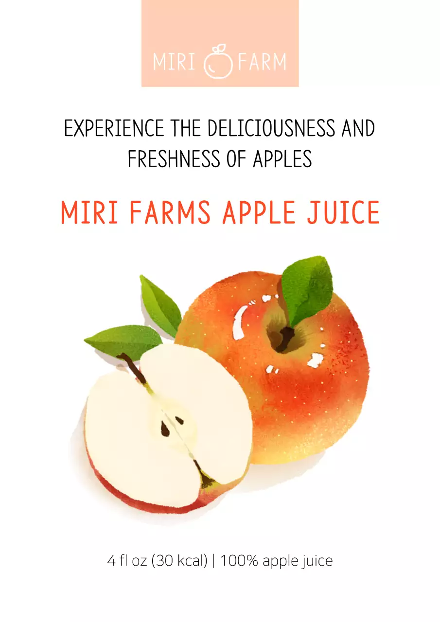 Orange Modern Apple Promotion Poster