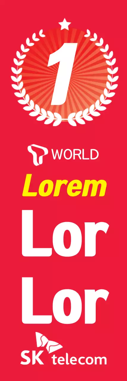 Banner de anúncio promocional vermelho em negrito