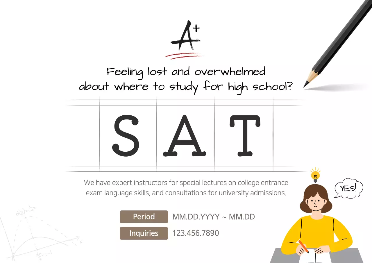 White Modern Sat Promotion Poster