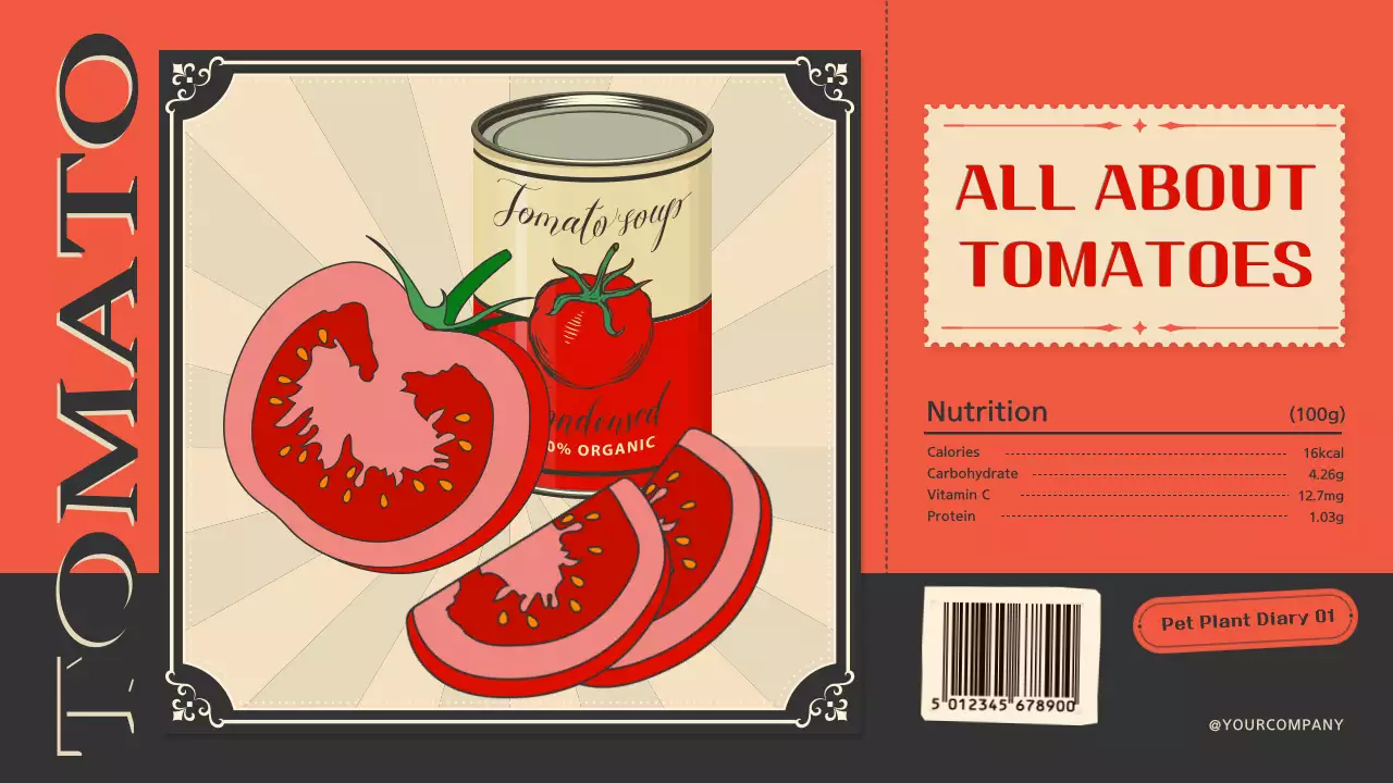 Red Vintage Tomato Guide Presentation