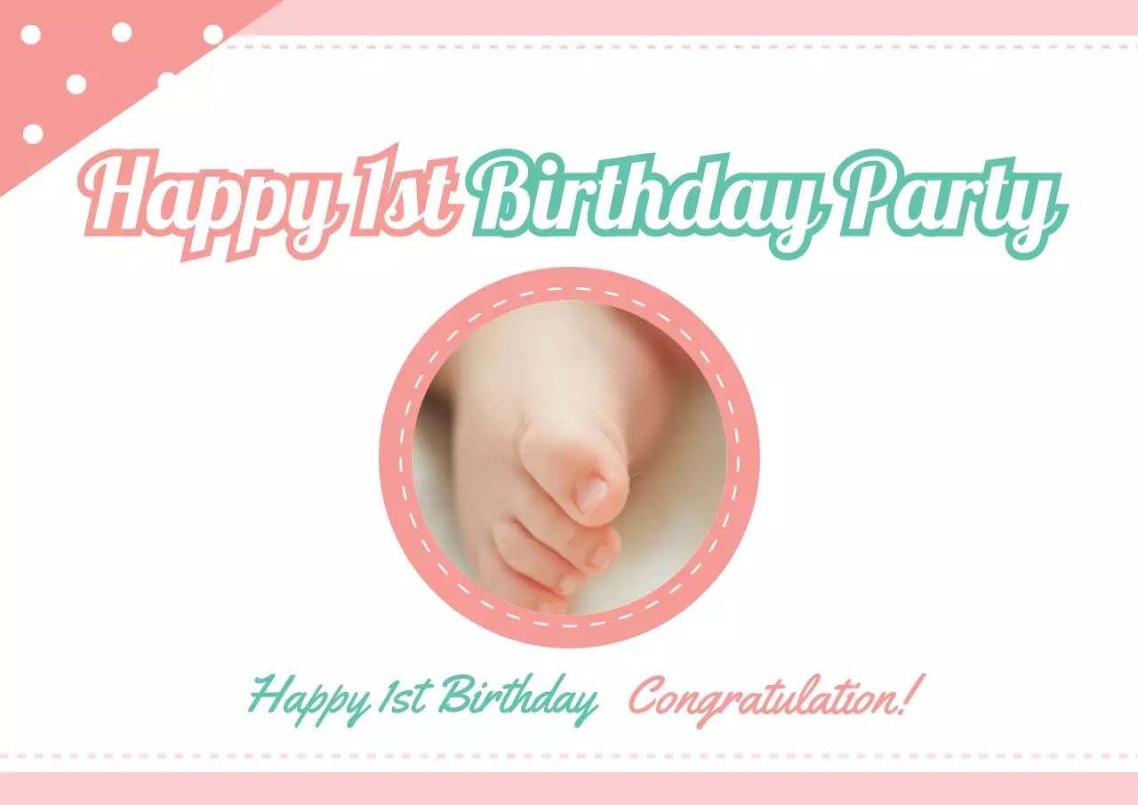 Pink Simple Birthday Invitation Poster