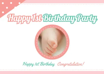 Pink Simple Birthday Invitation Poster