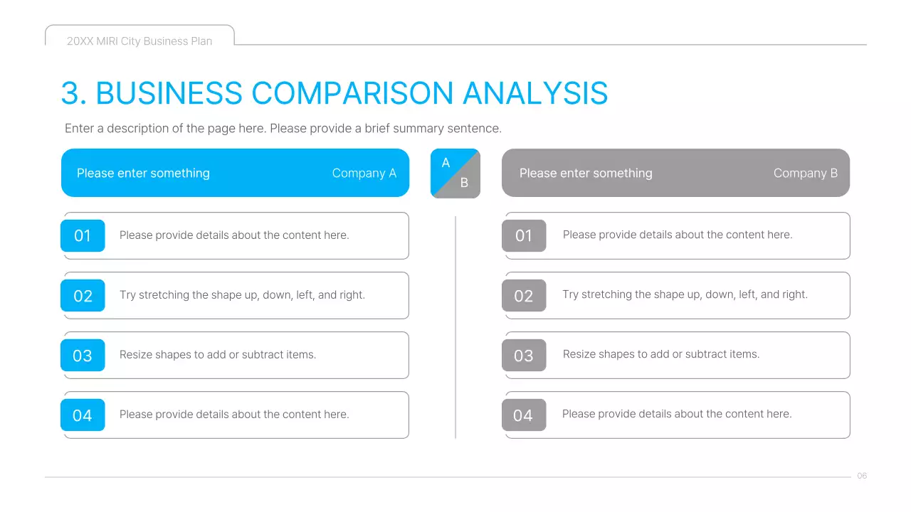 A clean blue and white cultural content business plan presentation
