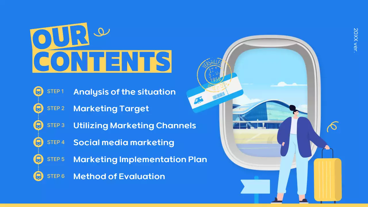 블루 모던 마케팅 계획 프레젠테이션