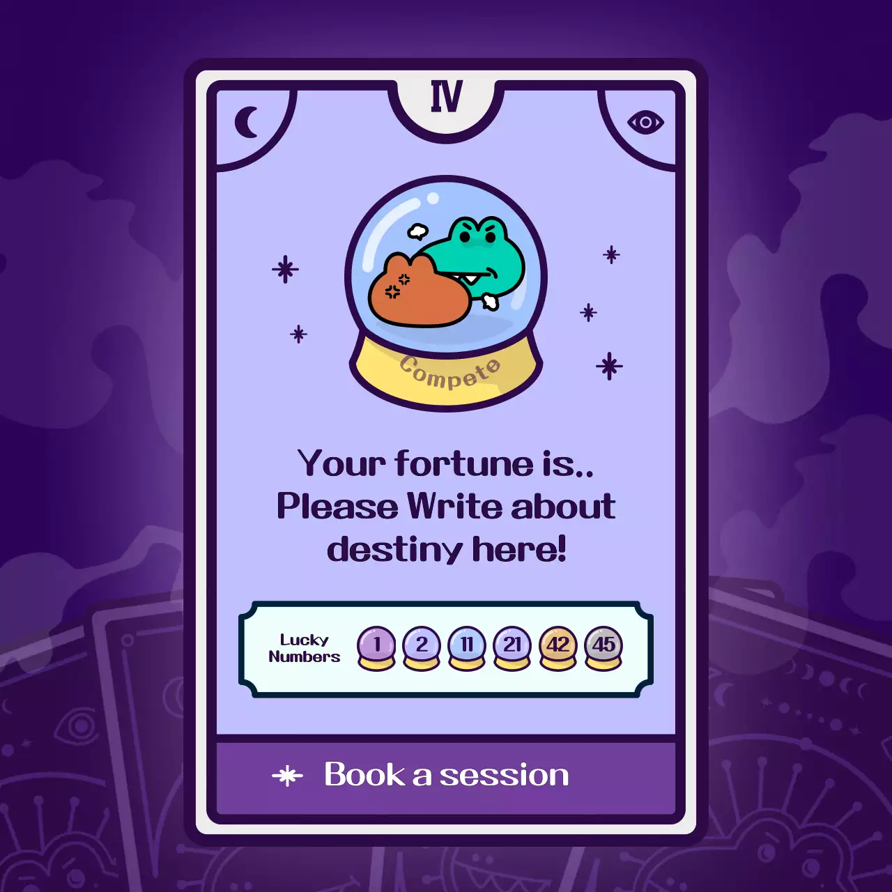 Purple Comic Fortune Guide Instagram Carousel