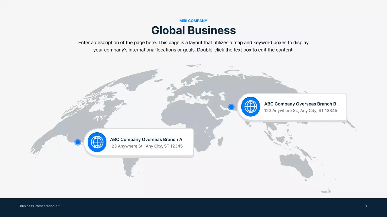 Simple business materials in blue and gray