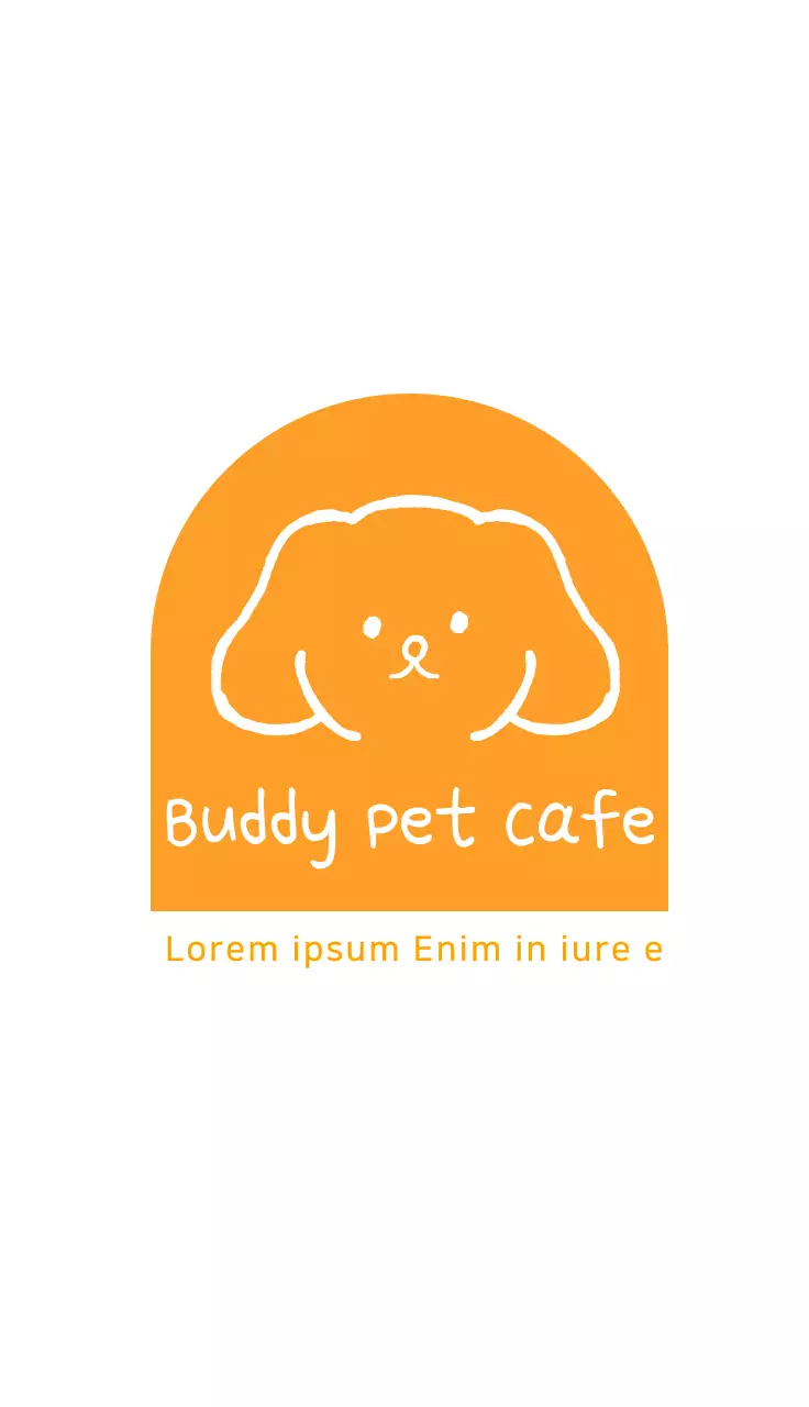 Danh thiếp quảng cáo của Orange Minimal Pet Cafe