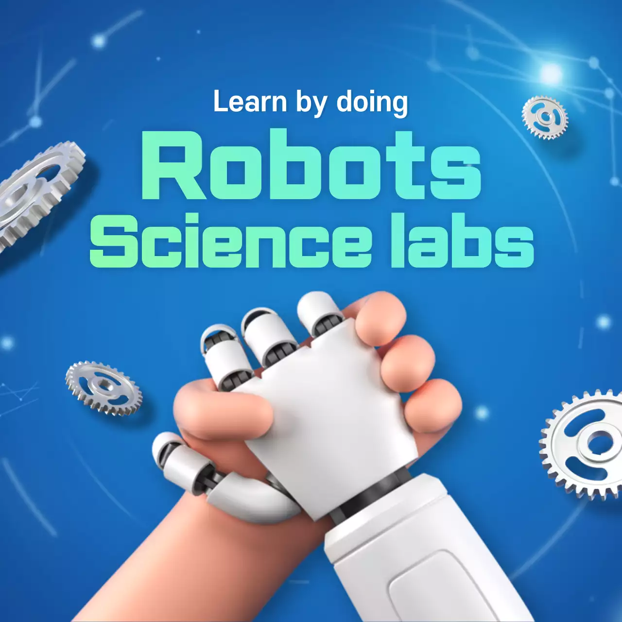 Blue Modern Science Promotion Instagram Post