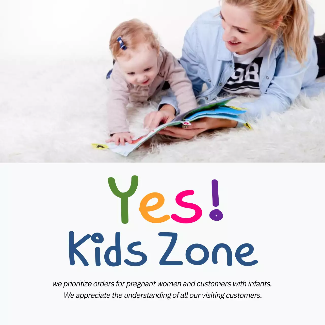 White Playful Kids Announcement Social Media Post