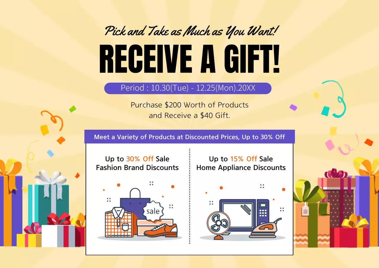 Beige Trendy Sale Promotion Poster