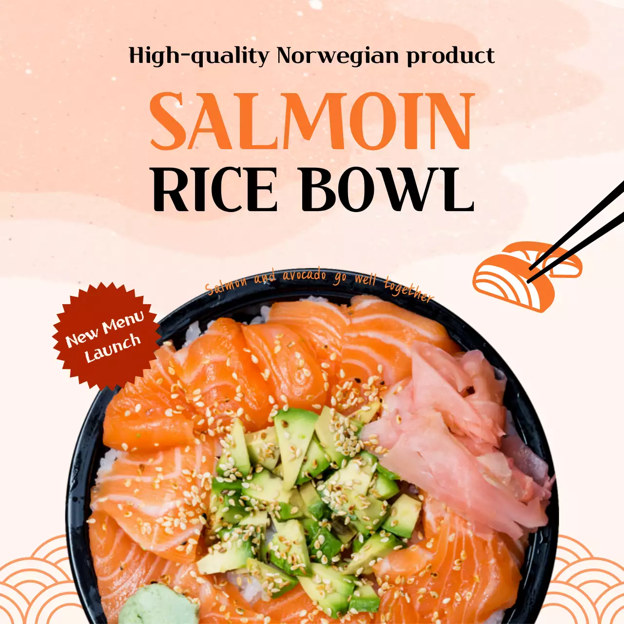 Orange Modern Food Promotion Social Media Post