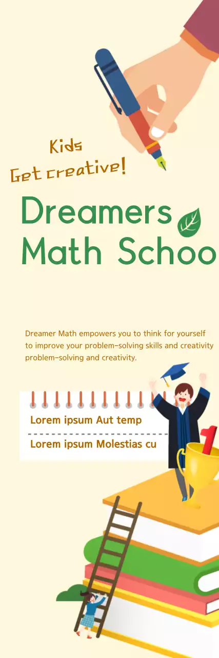 Banner de promoção educacional criativo colorido