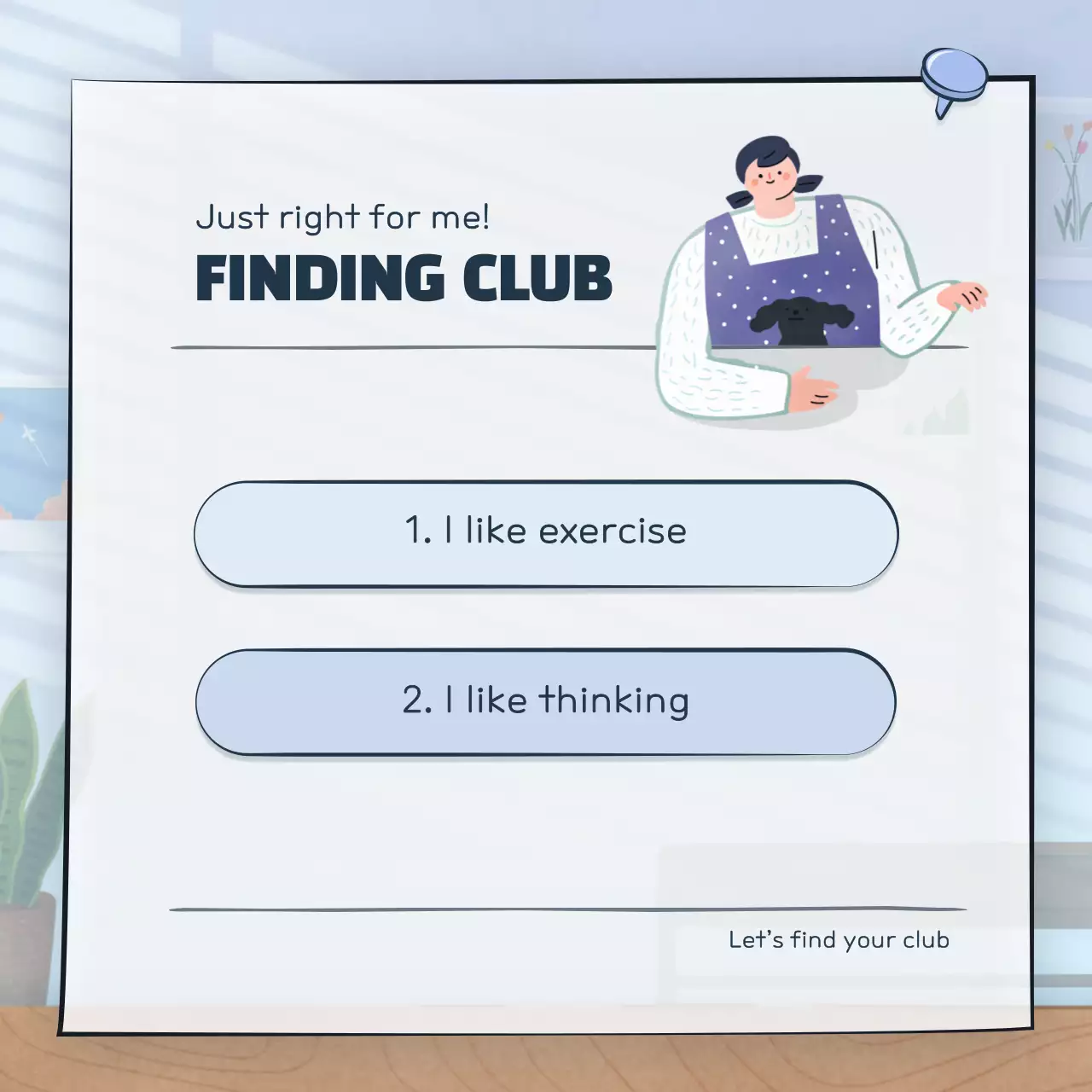 Psychometric test concept with cute illustrations