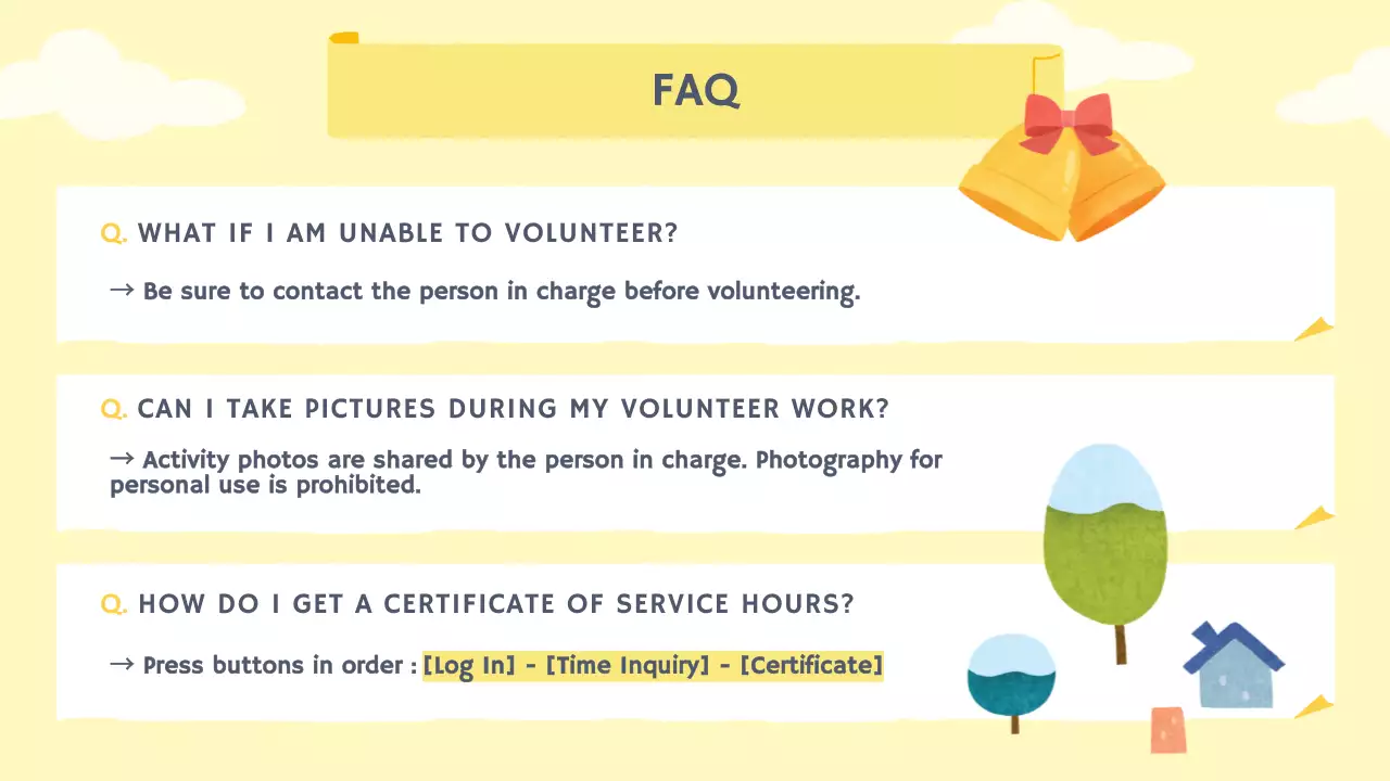 Yellow Simple Volunteer Training Guide Presentation