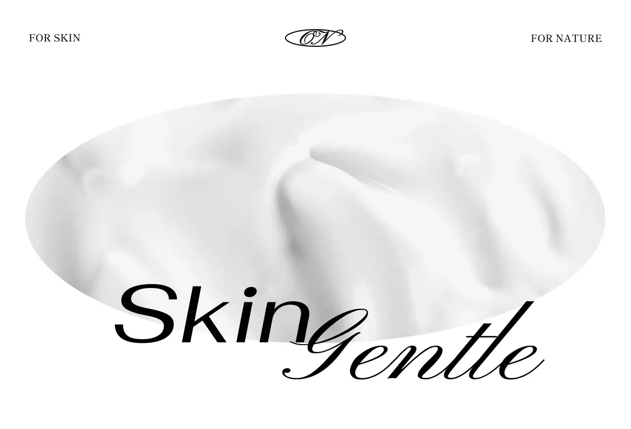 Luxury concept cosmetics brand thank you card with white and black cosmetics and ocean photos.