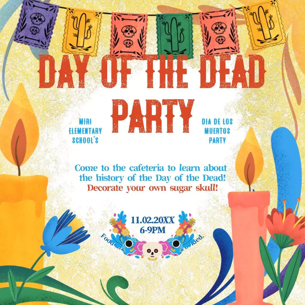 Orange Cultural Festival Invitation Social Media Post