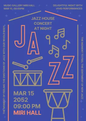 A blue and pink jazz performance