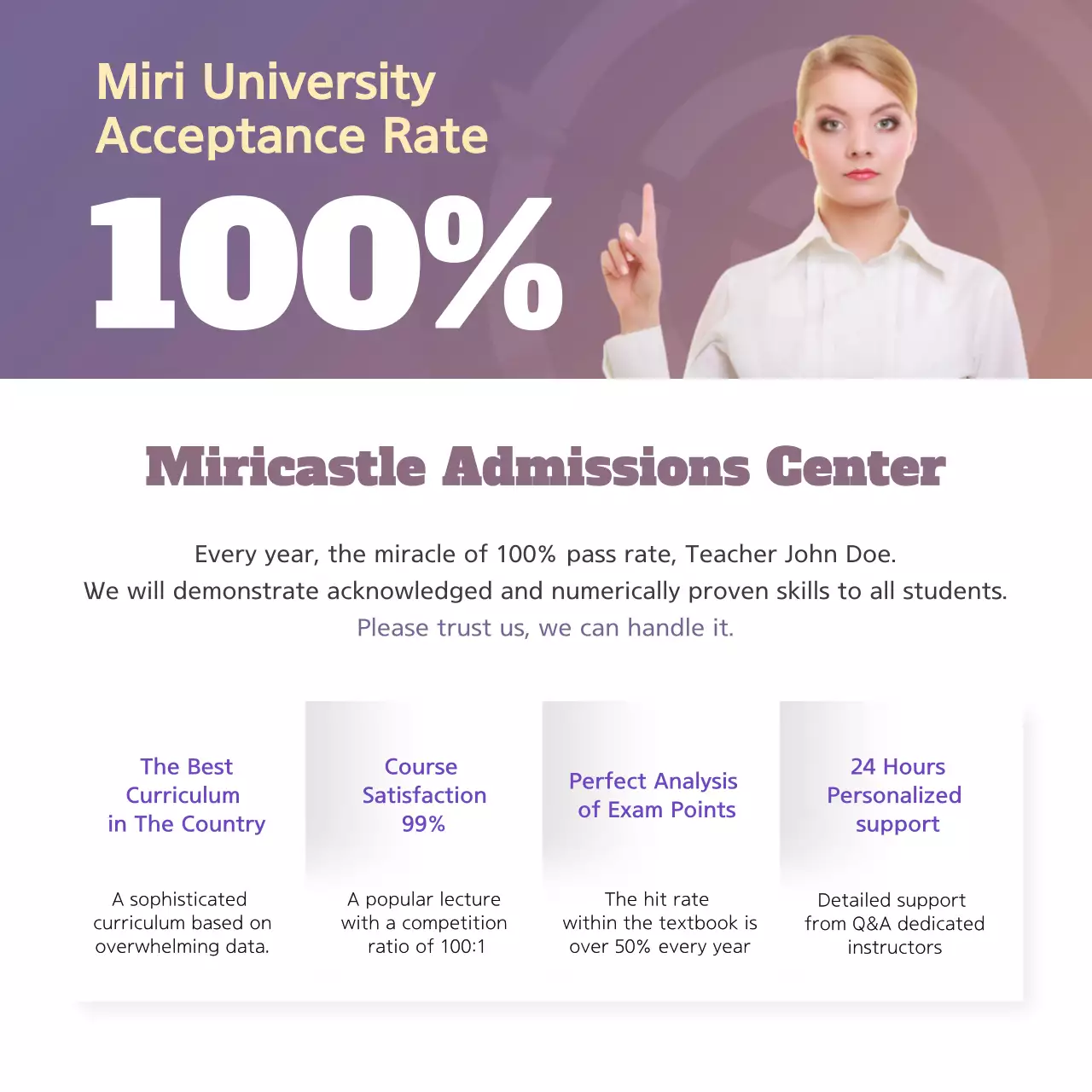 Purple Modern Education Promotion Instagram Post