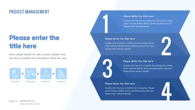Work process infographic in simple blue tones