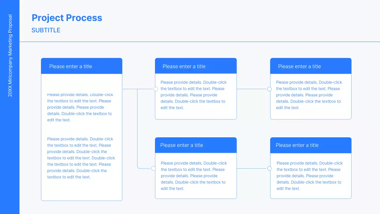 Business concept kit with blue, minimalist and simple lines