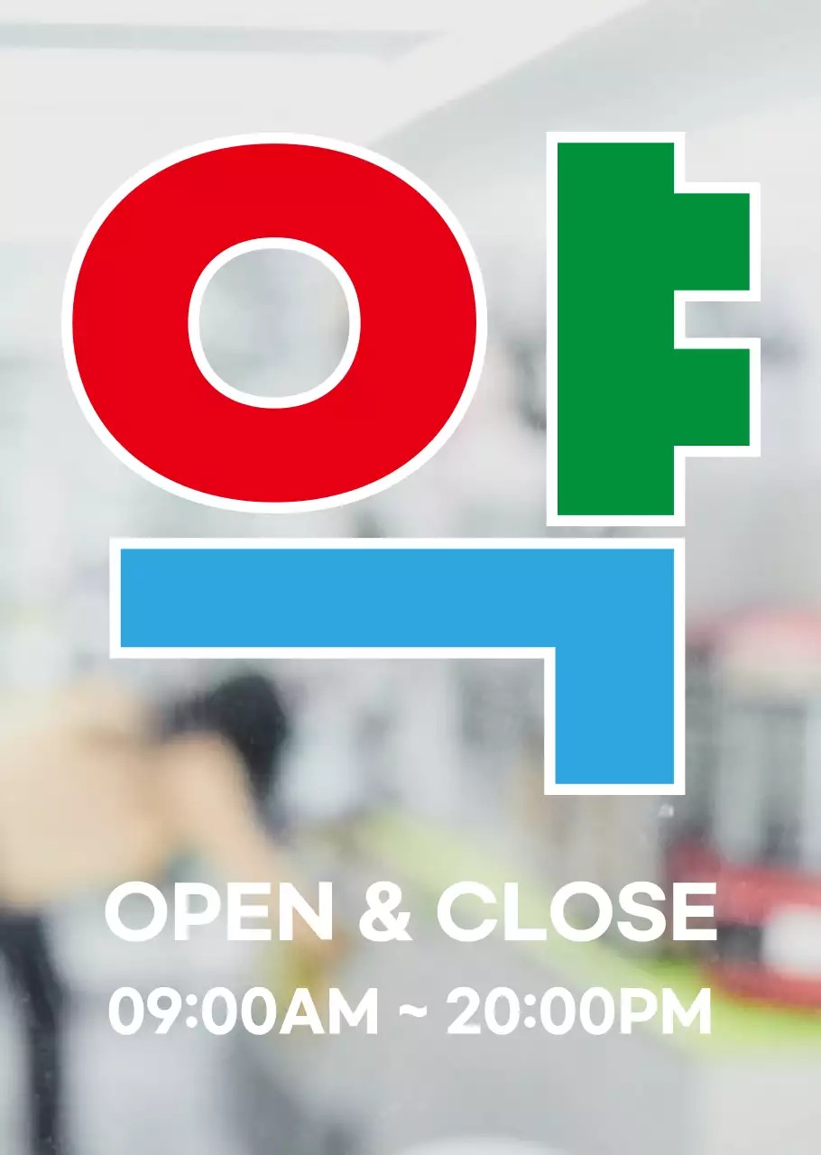 Basic style pharmacy in red, blue and green