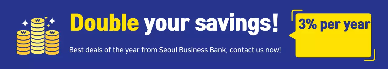 Banner de promoção de economia moderna azul