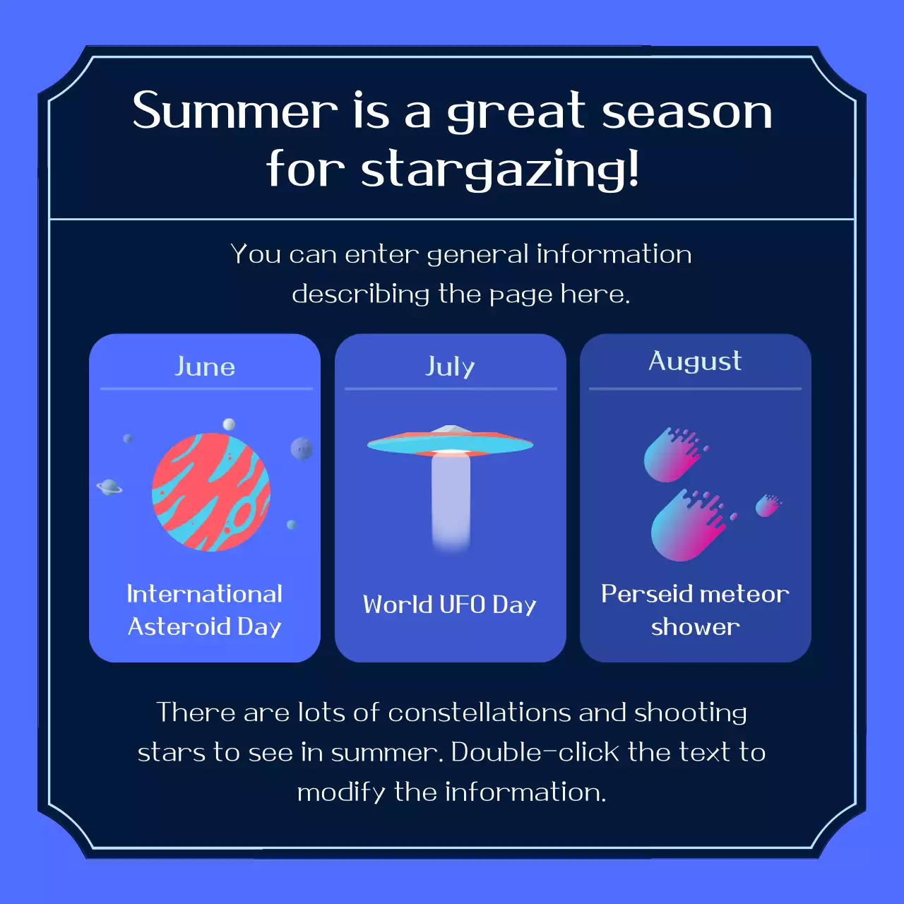 blue cute constellationsillustration summer constellation cardsNews