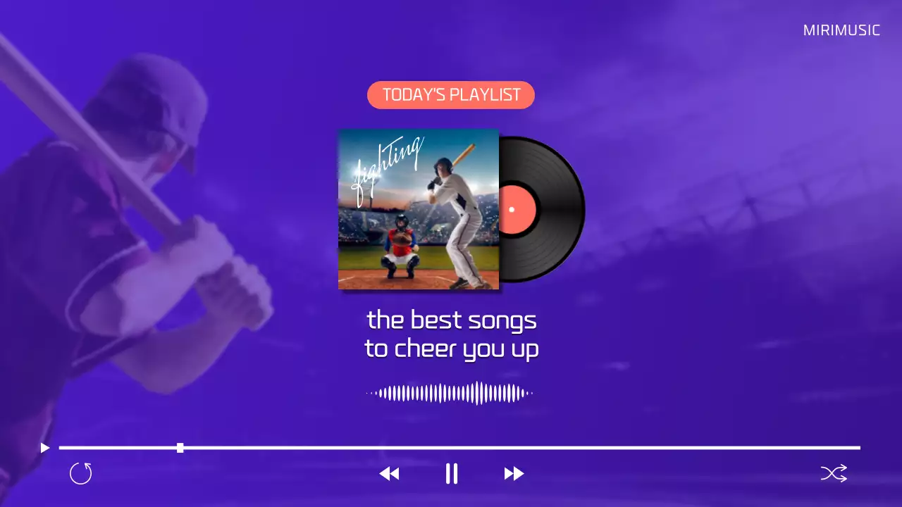 A baseball cheer playlist with a purple twist