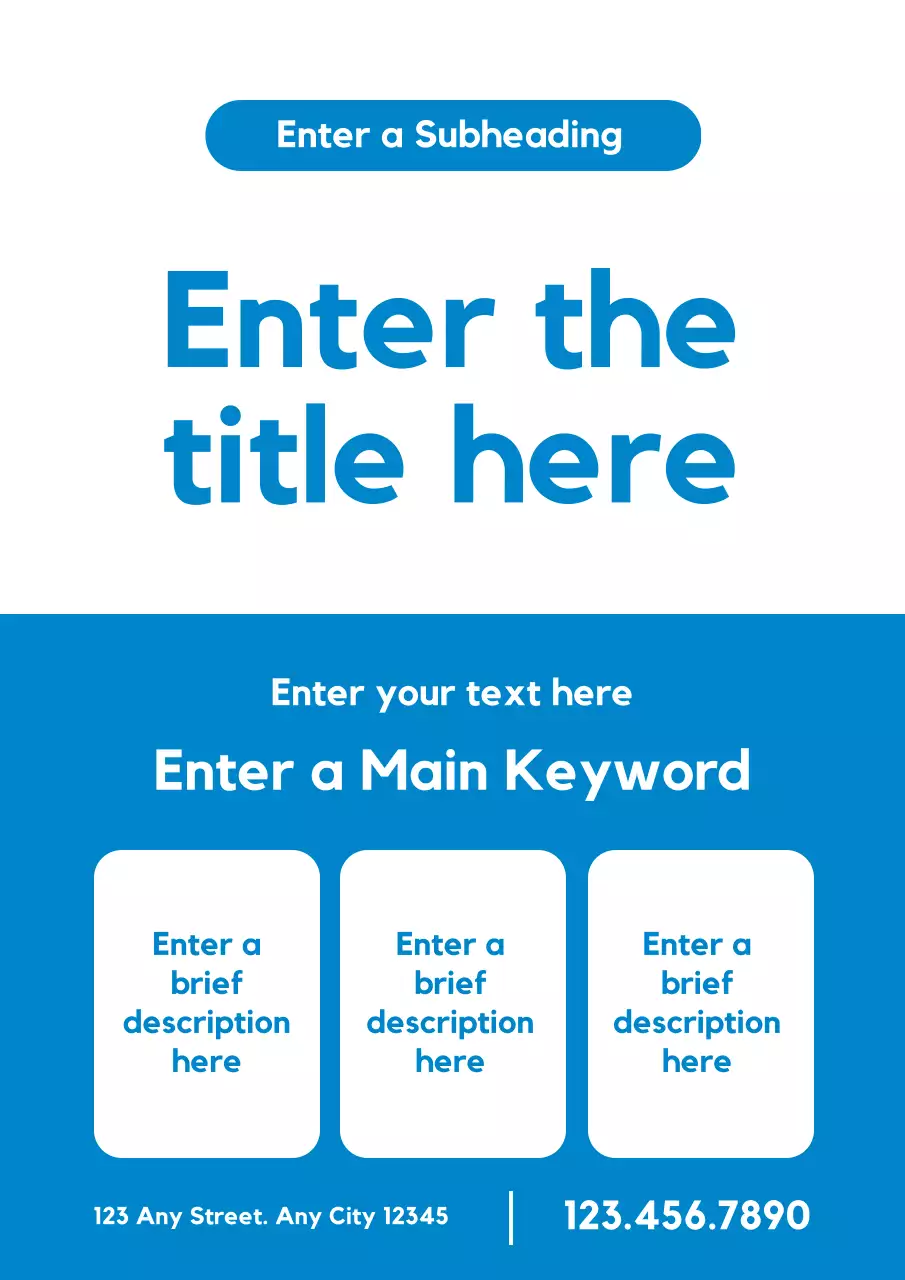 Blue Modern Business Promotion Poster