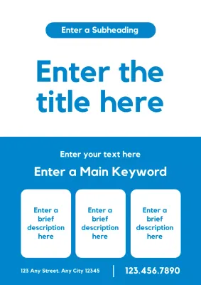 Blue Modern Business Promotion Poster