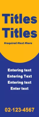 Banner de cartão de visita amarelo em negrito