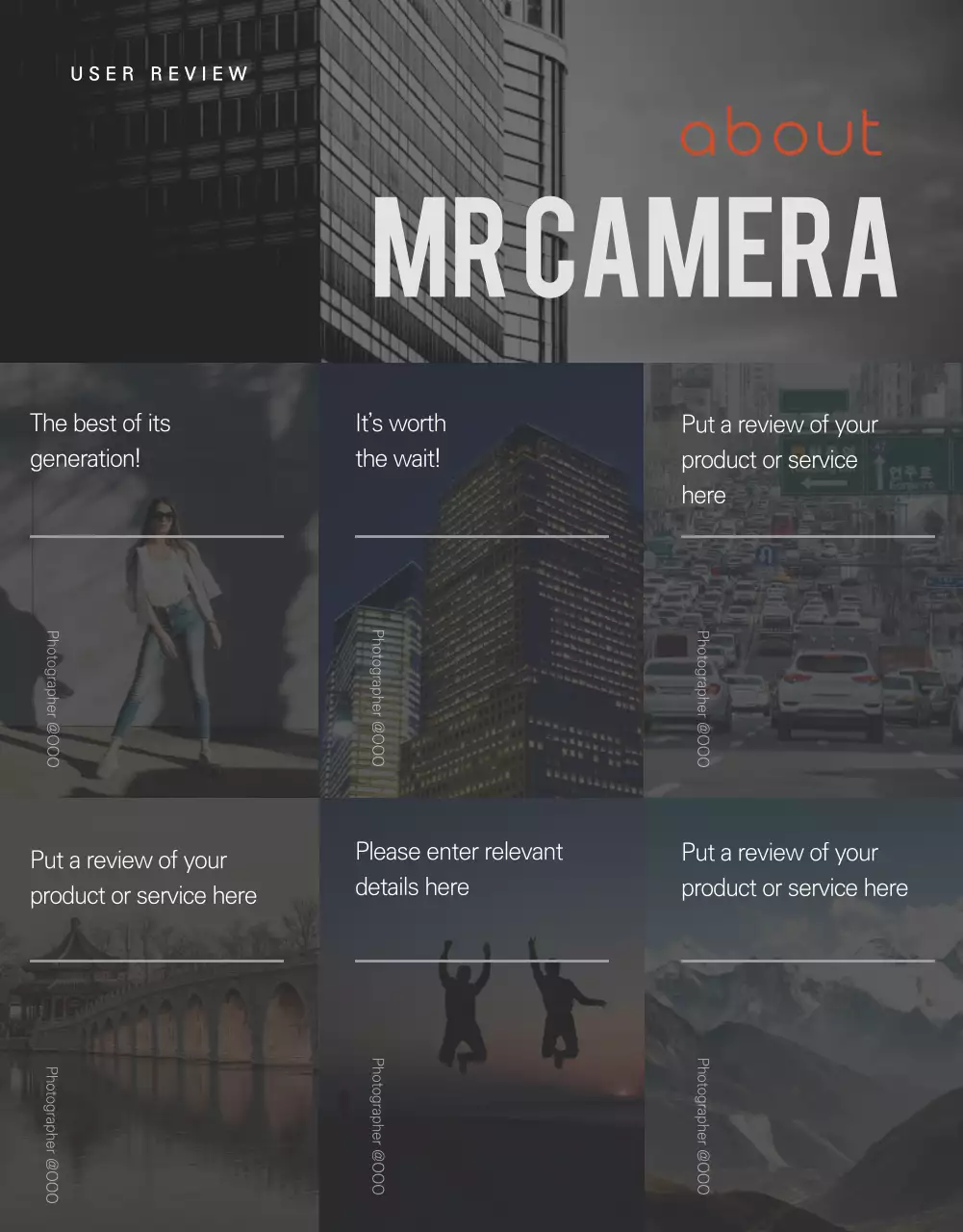 Black Modern Camera Promotion Poster