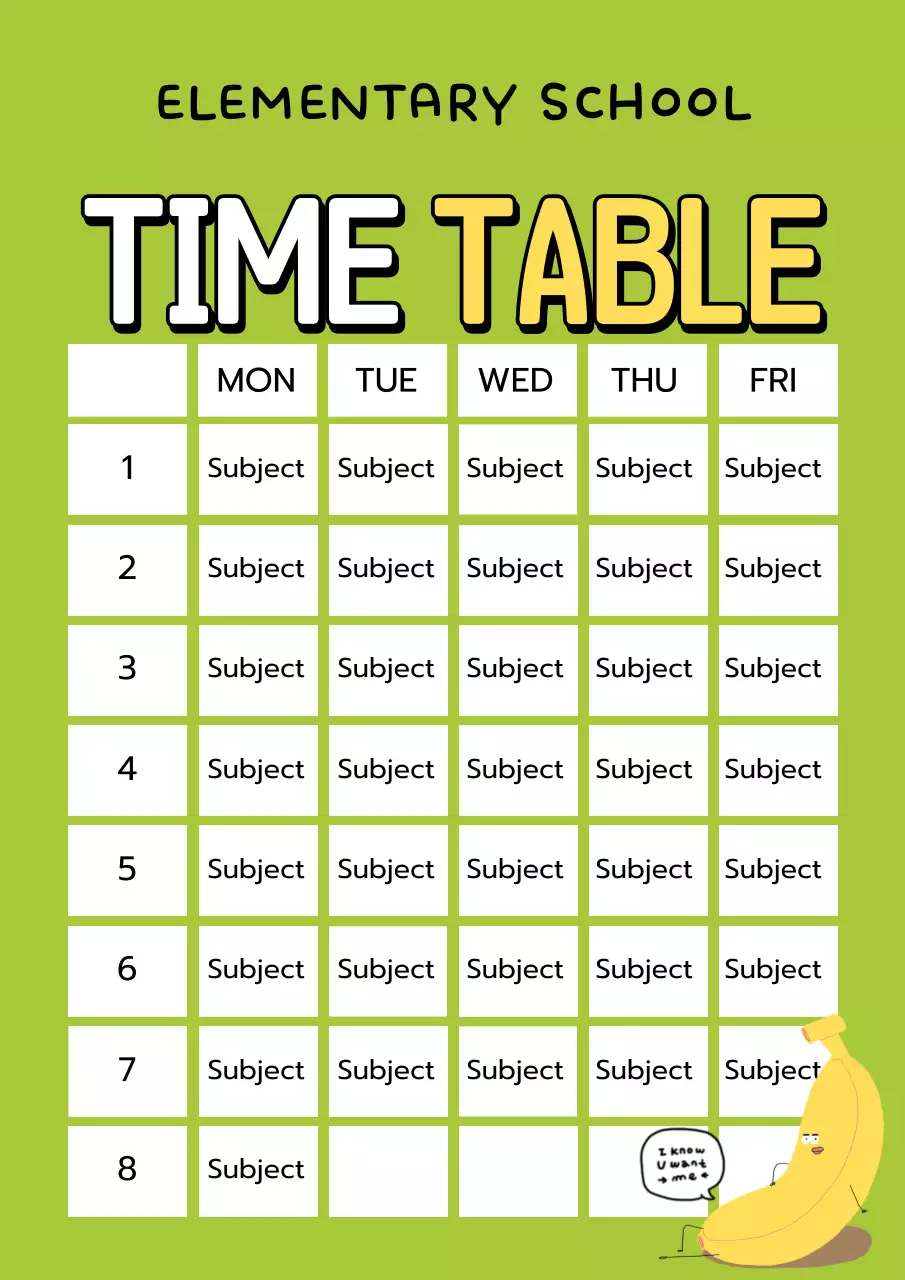 School timetable 03
