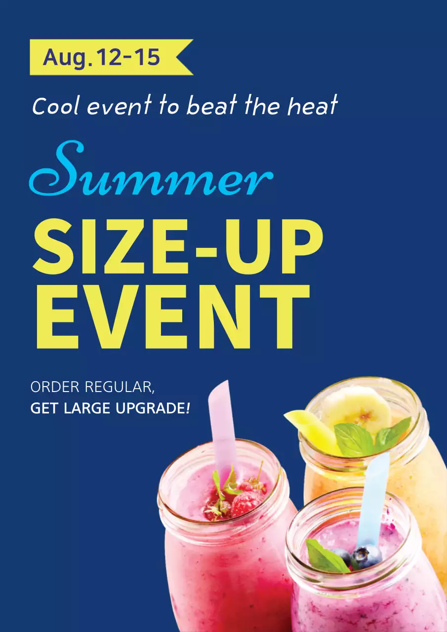 Blue Trendy Summer Promotion Poster
