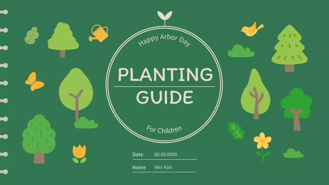 Green Illustrated Arbor Day Activity Sheet