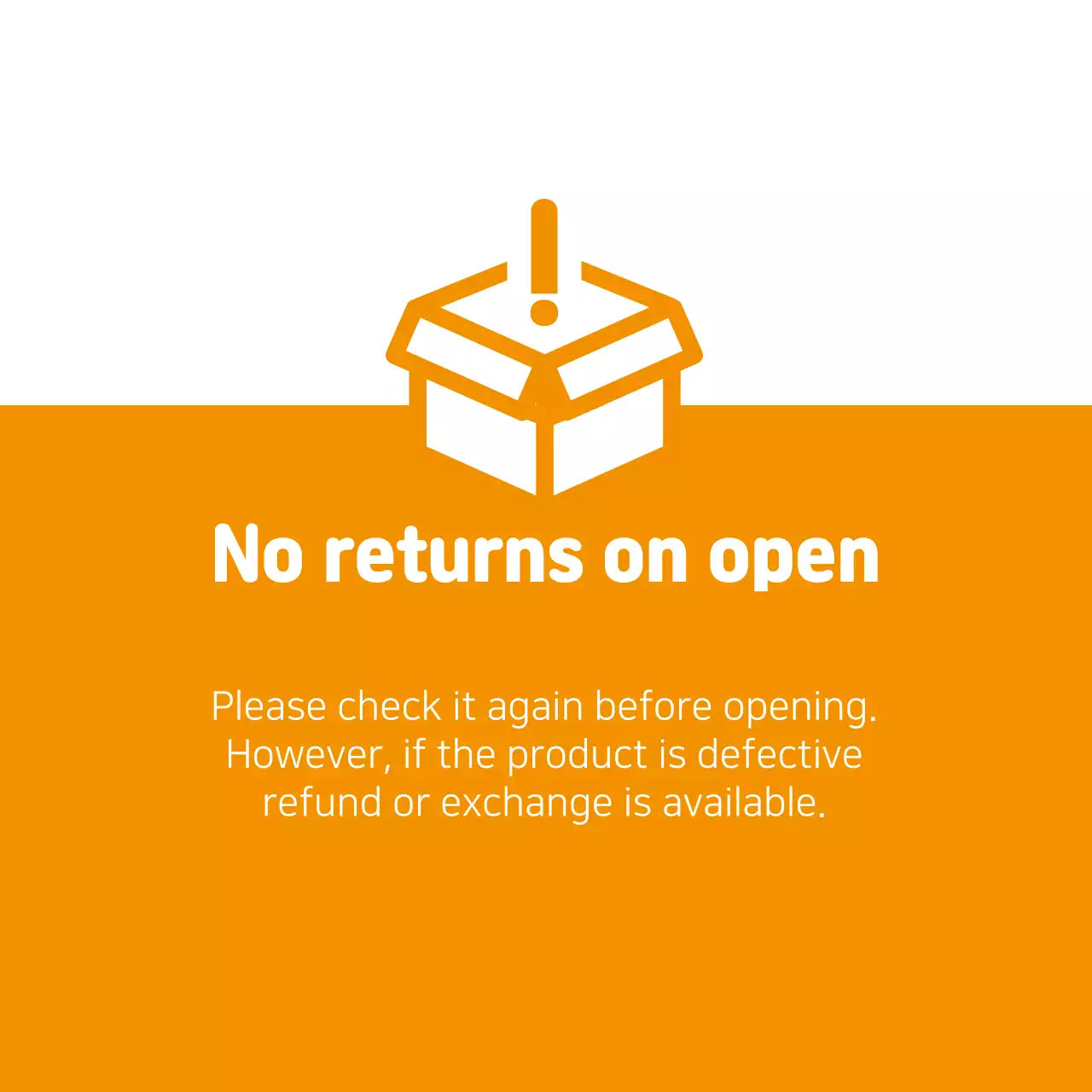 Tidak ada pengembalian saat pembukaan