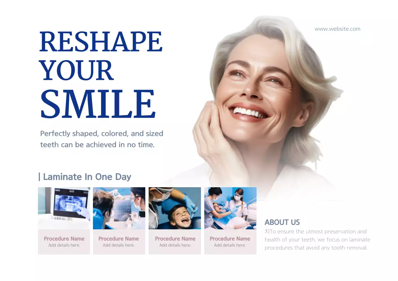 White Modern Dental Promotion Poster