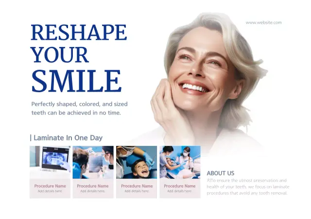 White Modern Dental Promotion Poster