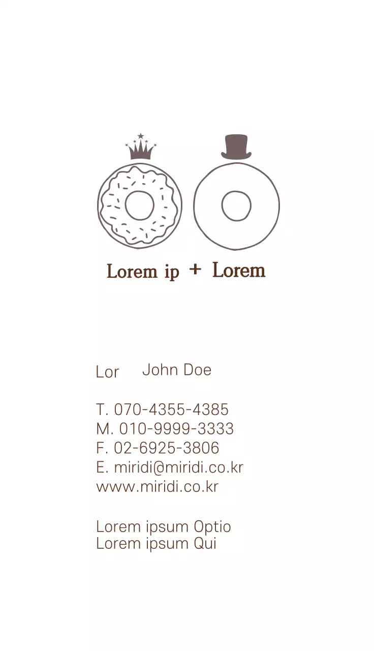 Brown Minimalist Food Advertisement Business Card