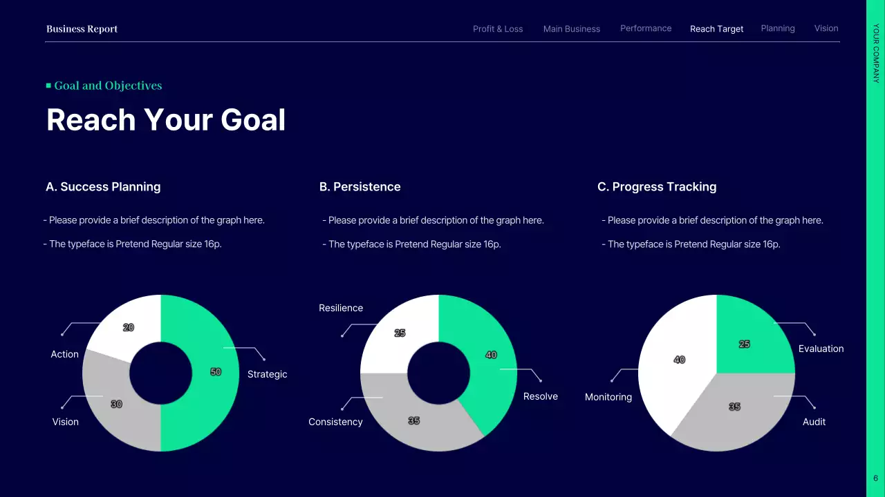 Navy Modern Business Report Presentation