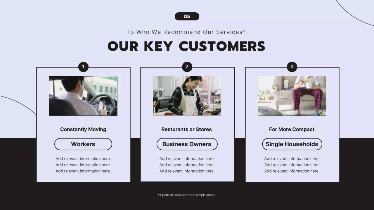 Clean, modern appliance rental service proposal with a mauve background