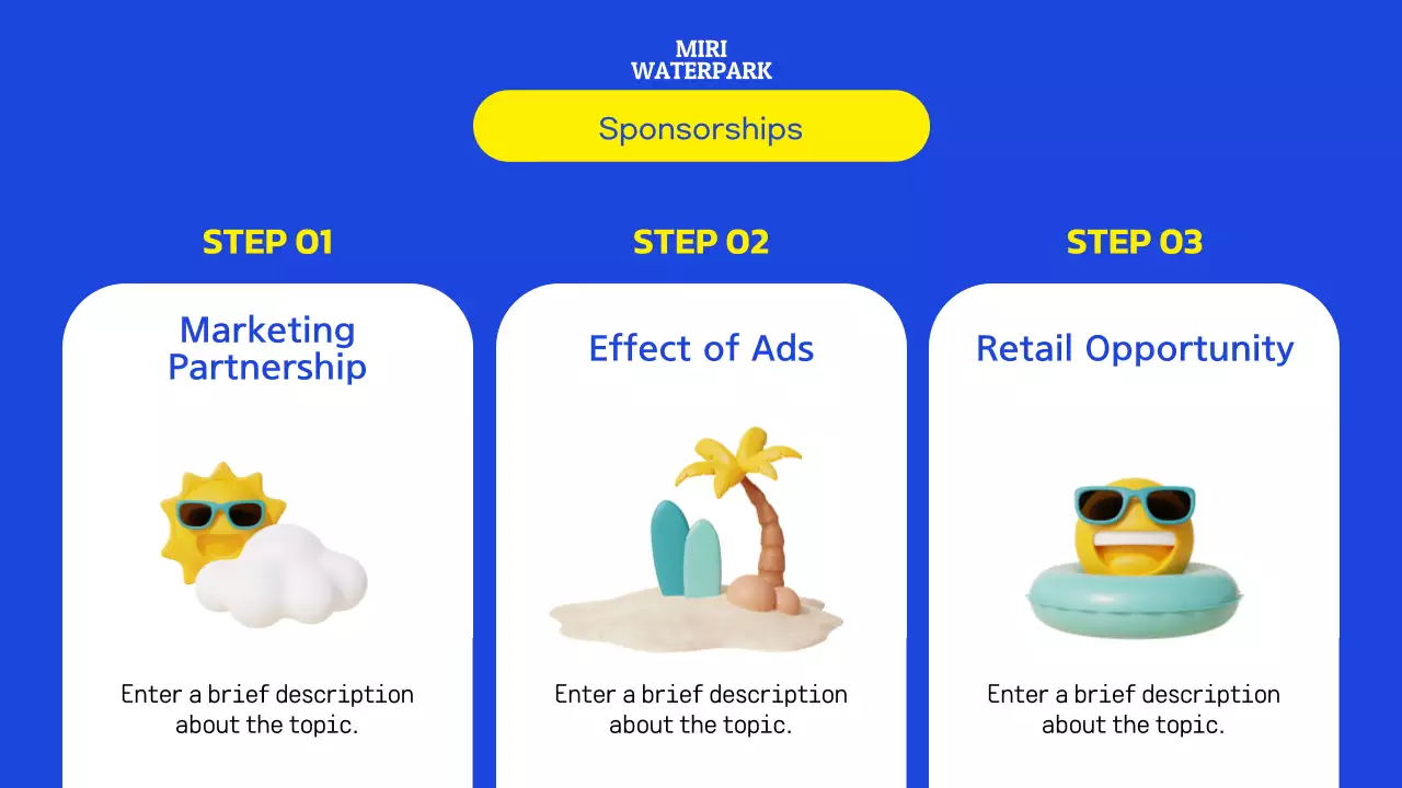 블루 플레이풀 워터파크 프로모션 프리젠테이션