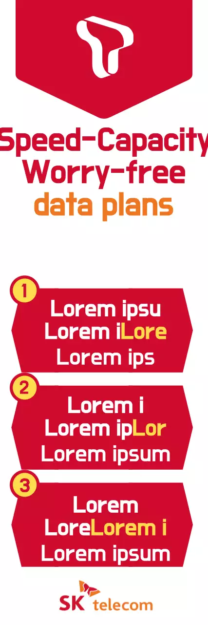 Banner de promoção de planos de dados modernos vermelhos