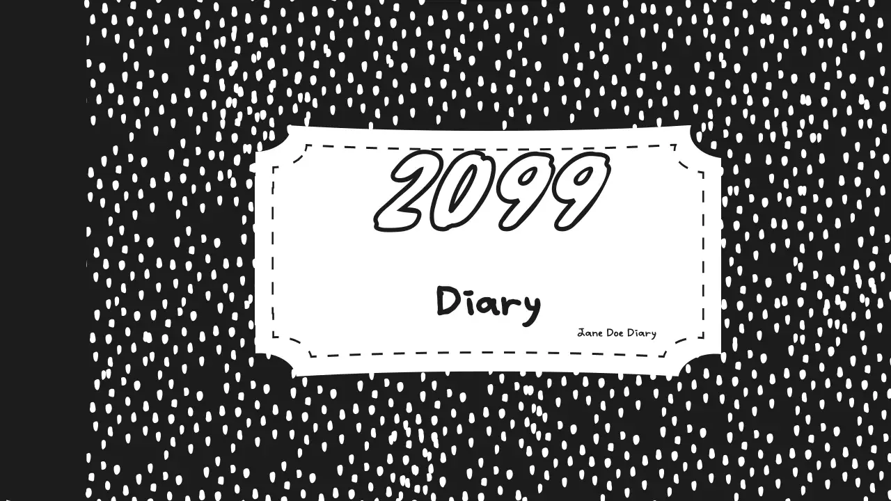 Black Minimal Diary Planner Presentation