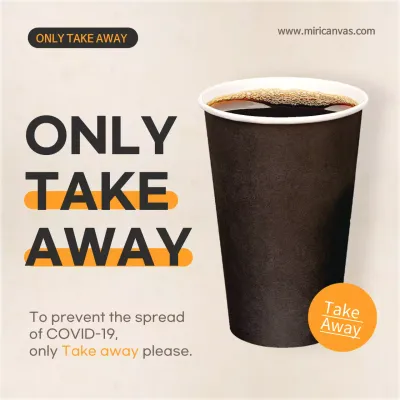 Black Modern Coffee Announcement Social Media Post